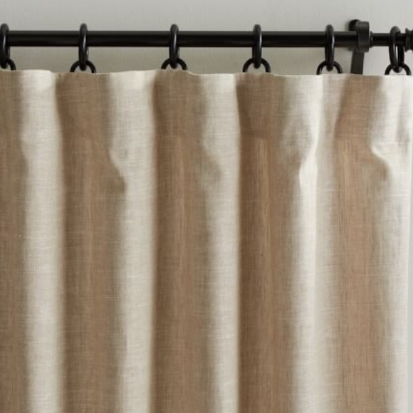 PB Custom Emery Linen Blackout Curtain - Oatmeal 100x114 - Picture 2 of 6